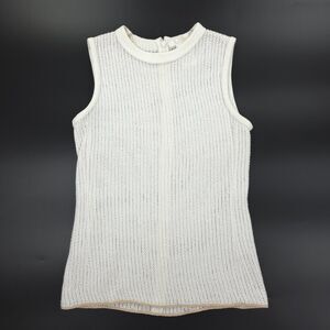 CHLOE Semi Sheer Sleeveless Knit Top Milk White Minimal Quiet Luxury Clean Girl